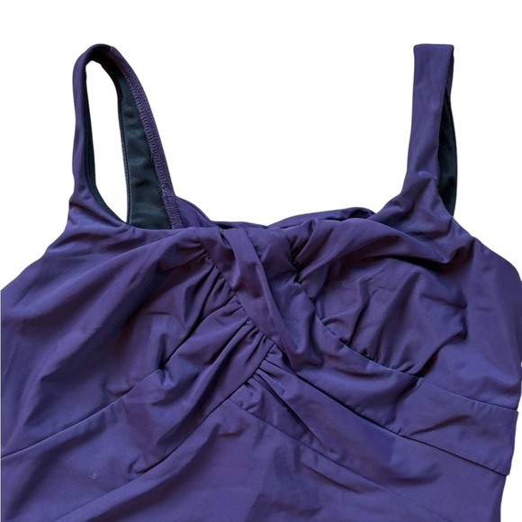Lands End One Piece Carmella Swimsuit Sz 20W Purple Tummy Control Slender Suit - Picture 3 of 9